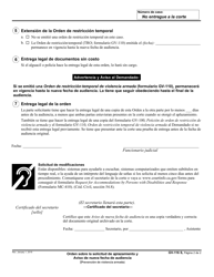 Formulario GV-116 S Notice of New Hearing Date - California (Spanish), Page 2