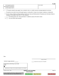 Form FL-687 Order After Hearing (Governmental) - California, Page 3