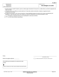 Formulario FL-687 Orden Despues De Audiencia - California (Spanish), Page 3