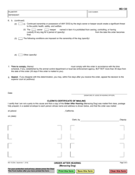 Form MD-130 Order After Hearing (Menacing Dog) - California, Page 2