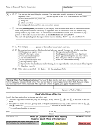 Form FW-008-GC Order on Court Fee Waiver After Hearing (Superior Court) (Ward or Conservatee) - California, Page 3