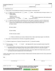 Form GC-366 Petition for Orders Accepting Transfer (California Conservatorship Jurisdiction Act) - California, Page 3