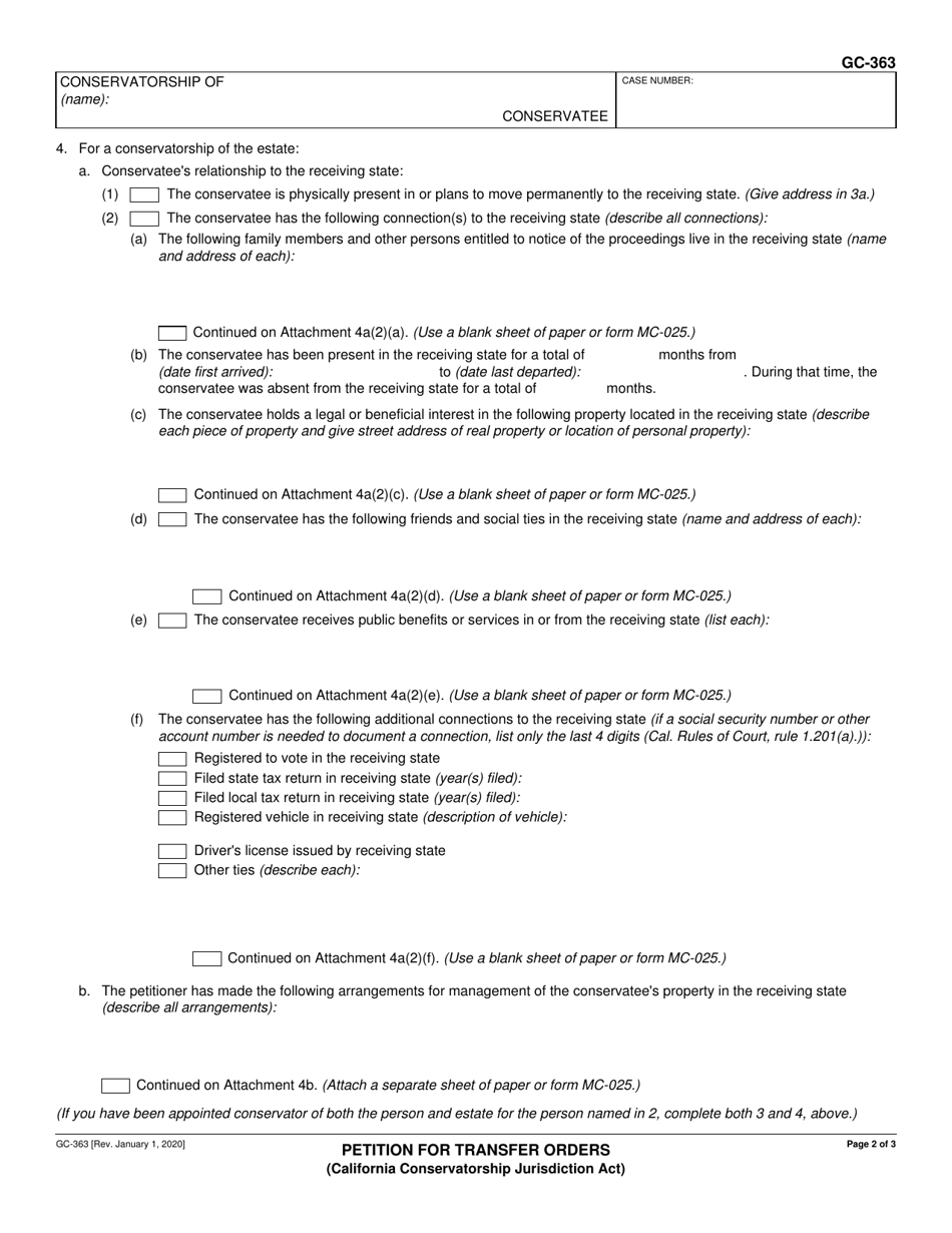 Form GC-363 - Fill Out, Sign Online and Download Fillable PDF ...