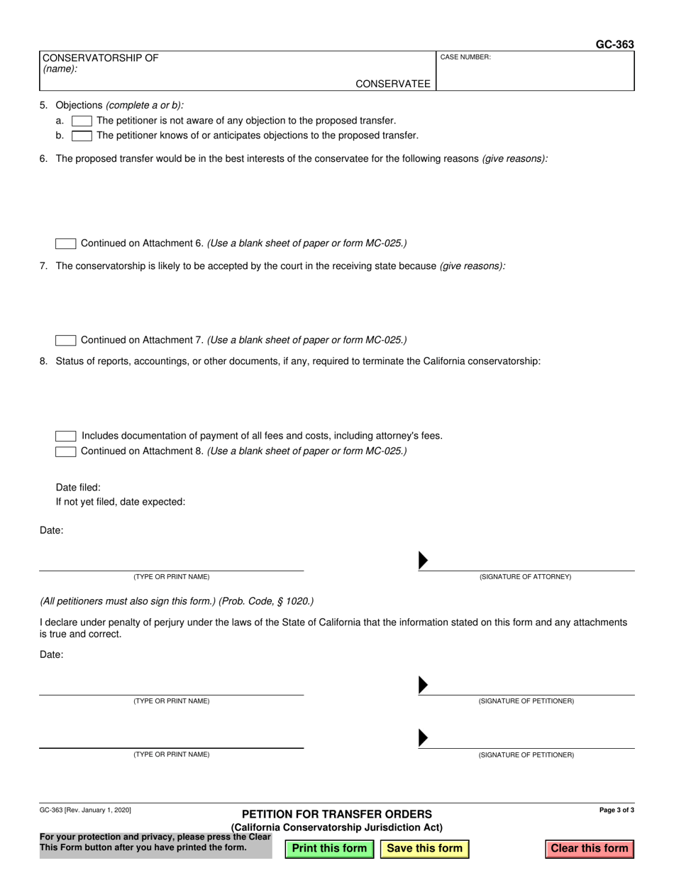 Form GC-363 - Fill Out, Sign Online and Download Fillable PDF ...