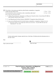 Form GV-800 Proof of Firearms, Ammunition, and Magazines Turned in, Sold, or Stored - California, Page 3