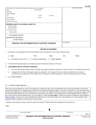 Form FL-676 Request for Determination of Support Arrears (Governmental) - California