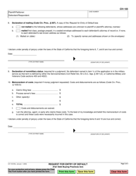 Form CIV-105 Request for Entry of Default (Fair Debt Buying Practices Act) - California, Page 3