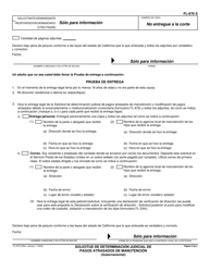Formulario FL-676 S Solicitud De Determinacion Judicial De Pagos Atrasados De Manutencion (Gubernamental) - California (Spanish), Page 2
