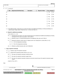 Form APP-010 Respondent&#039;s Notice Designating Record on Appeal (Unlimited Civil Case) - California, Page 3