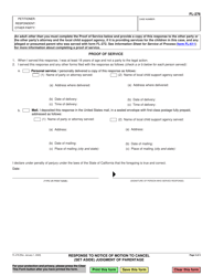 Form FL-276 Response to Notice of Motion to Cancel (Set Aside) Judgment of Parentage - California, Page 3