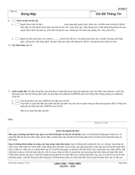 Form JV-255 V &quot;Restraining Order - Juvenile (Clets-Juv)&quot; - California (Vietnamese), Page 3