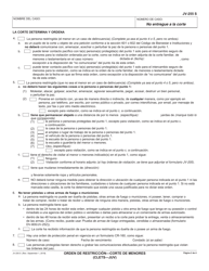 Formulario JV-255 S Orden De Restriccion - Corte De Menores (Clets-Juv) - California (Spanish), Page 2