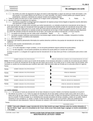 Formulario FL-350 S Estipulacion Para Establecer O Modificar Manutencion De Los Hijos Y Orde - California (Spanish), Page 2