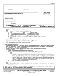 Document preview: Formulario FL-615 S Publicacion Diferida Del Fallo Aviso De Incumplimiento - California (Spanish)