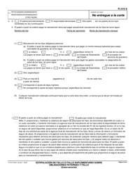 Formulario FL-615 S &quot;Publicacion Diferida Del Fallo Aviso De Incumplimiento&quot; - California (Spanish), Page 2