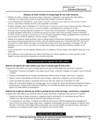 Formulario GV-110 Orden De Restriccion Temporal De Violencia Armada - California (Spanish), Page 4