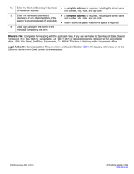 Form SF-405 Registry of Public Agencies - California, Page 3