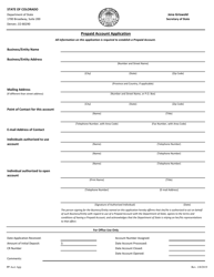 Prepaid Account Application - Colorado, Page 2
