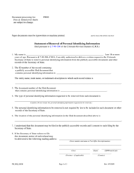 Statement of Removal of Personal Identifying Information - Colorado, Page 4