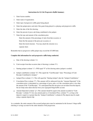 Document preview: Instructions for Form LE-34C Progressive Raffle Summary - Colorado