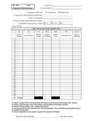Document preview: Form LE-34C Progressive Raffle Summary - Colorado