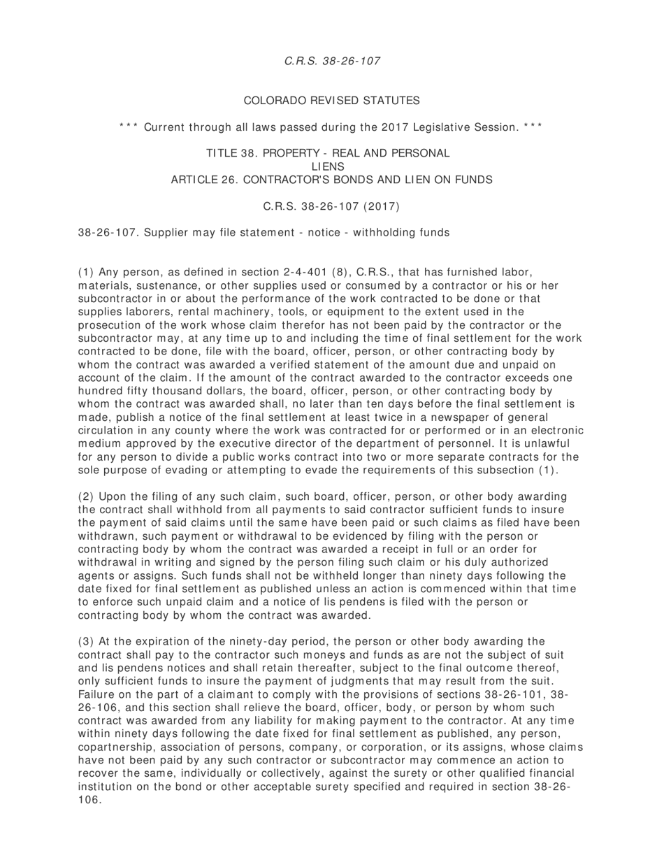 Lien Information and Affidavit - Colorado, Page 4