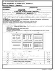 CDOT Form 312 Auditorium Setup Request - Colorado, Page 2