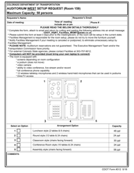 CDOT Form 312 Auditorium Setup Request - Colorado, Page 3
