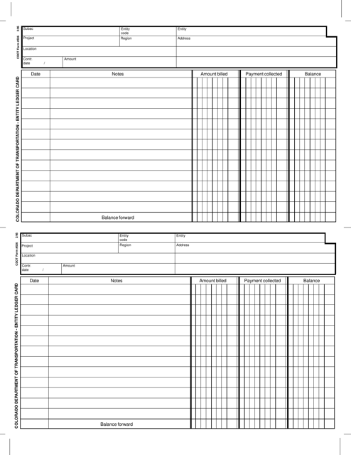 CDOT Form 536  Printable Pdf