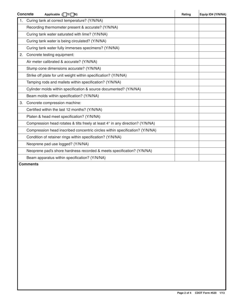 Cdot Form 520 - Fill Out, Sign Online And Download Fillable Pdf 