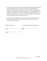 CDOT Form 591 Relocation Agreement - Colorado, Page 2