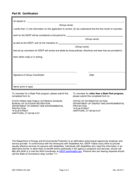 Form DEP-PARKS-VOL-200 Group Volunteer Application - Connecticut, Page 4