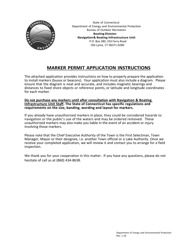 Document preview: Marker Permit Application - Connecticut