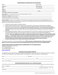 Marker Permit Application - Connecticut, Page 3