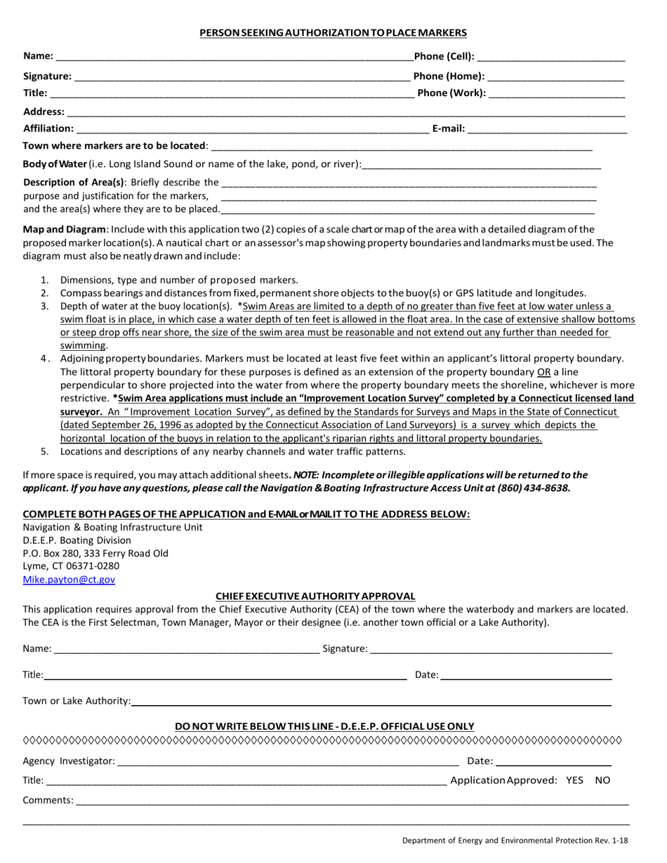 Connecticut Marker Permit Application Fill Out, Sign Online and