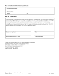 Form DEP-GIS-APP-001 Educational Mineral Collection Permit Application - Connecticut, Page 2
