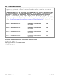 Form DEEP-MERC-CERT-007 Certification Statement Form for Dental Practices or Clinics Concerning the Management of Mercury Amalgam - Connecticut, Page 5