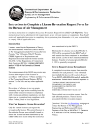 Document preview: Instructions for Form DEEP-AIR-REQ-004 License Revocation Request Form - Connecticut