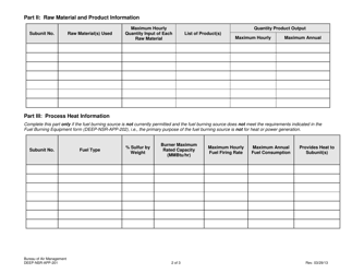 Attachment E201 Manufacturing or Processing Operations Supplemental Application Form - Connecticut, Page 2