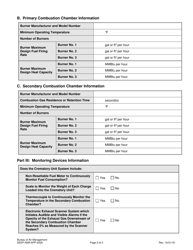 Form DEEP-NSR-APP-203A Attachment E203A Crematory Units Supplemental Application Form - Connecticut, Page 2