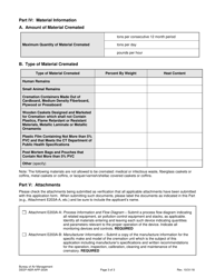 Form DEEP-NSR-APP-203A Attachment E203A Crematory Units Supplemental Application Form - Connecticut, Page 3