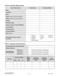 Form DEEP-NSR-APP-203 Attachment E203 Incinerators or Landfill Flares Supplemental Application Form - Connecticut, Page 2