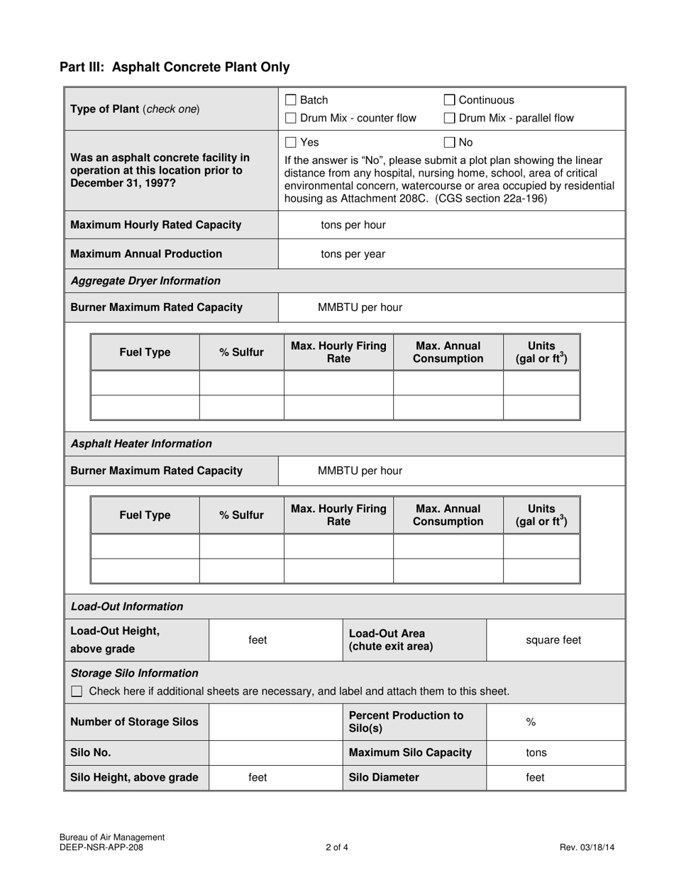 Attachment E208 Concrete, Asphalt Concrete, Mineral Processing or Other Similar Equipment - Connecticut, Page 2