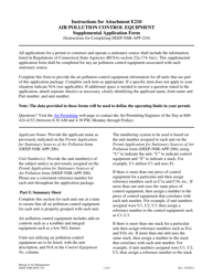 Document preview: Instructions for Attachment E210 Air Pollution Control Equipment Supplemental Application Form - Connecticut