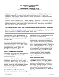 Document preview: Instructions for Attachment E212 Unit Emissions Supplemental Application Form - Connecticut