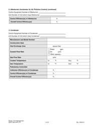 Form DEEP-NSR-APP-210 Attachment E210 Air Pollution Control Equipment Supplemental Application Form - Connecticut, Page 4