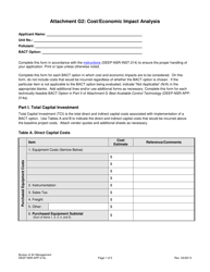 Form DEEP-NSR-APP-214C Attachment G2 Cost/Economic Impact Analysis - Connecticut