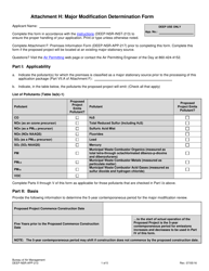 Form DEEP-NSR-APP-213 Attachment H &quot;Major Modification Determination Form&quot; - Connecticut