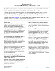 Instructions for Form DEEP-NSR-APP-217 Attachment F Premises Information Form - Connecticut