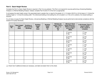 Form DEEP-NSR-APP-218 Attachment L Ambient Impact Analysis Form - Connecticut, Page 2